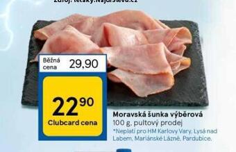 Tesco Moravská šunka výběrová nabídka