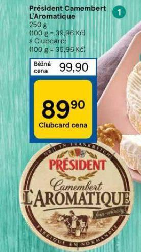 Tesco Président camembert l´aromatique nabídka