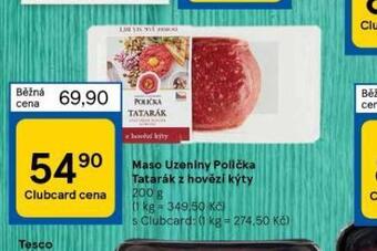 Tesco Tatarák z hovězí kýty nabídka