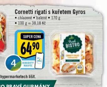 Albert Cornetti rigati s kuřetem gyros nabídka