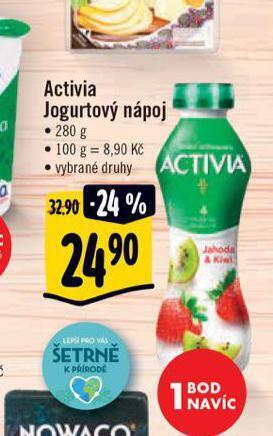Albert Activia jogurtový nápoj nabídka