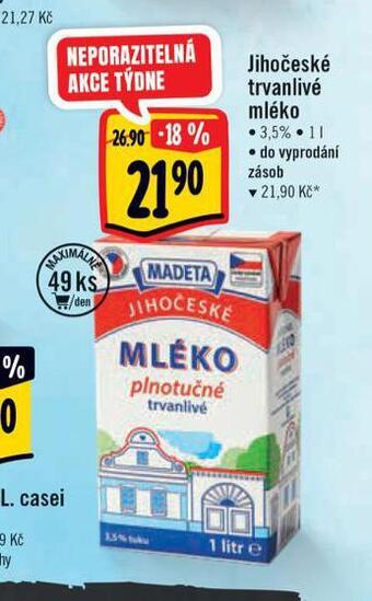 Albert Jihočeské trvanlivé mléko nabídka