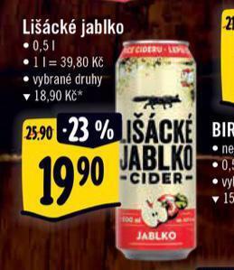 Albert Lišácké jablko cider nabídka