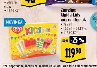 Albert Zmrzlina algida kids nabídka