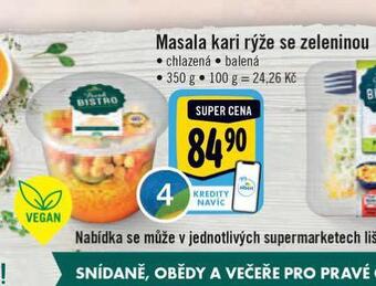 Albert Masala kari rýže se zeleninou nabídka