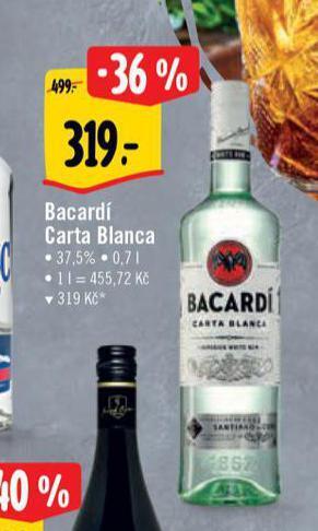 Albert Bacardí carta blanca nabídka