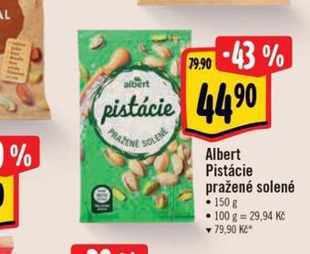 Albert Pistácie pražené solené nabídka