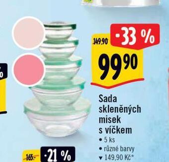 Sada skleněných misek