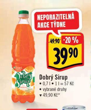 Albert Dobrý sirup nabídka