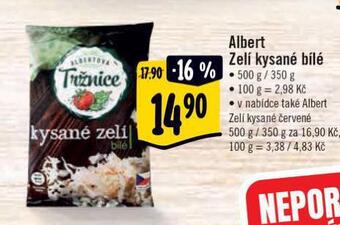 Albert Zelí kysané bílé nabídka
