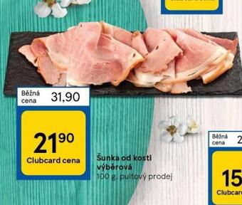 Tesco Šunka od kosti výběrová nabídka