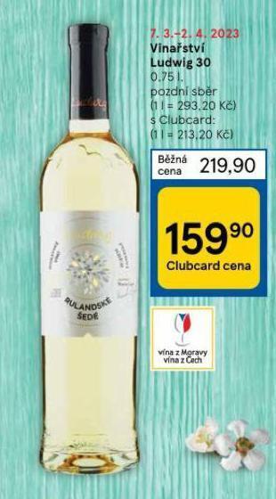 Tesco Vinařství ludwig 30 nabídka
