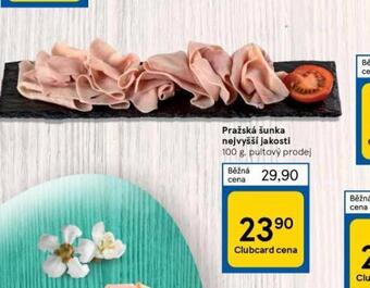 Tesco Pražská šunka nejvyšší jakosti nabídka