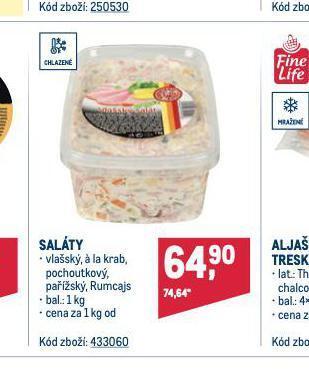Makro Saláty nabídka