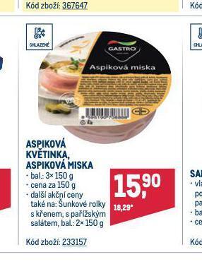 Makro Aspiková miska nabídka