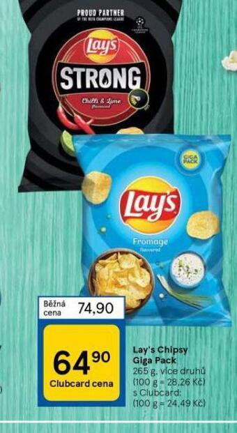Tesco Lay´s chipsy giga pack nabídka