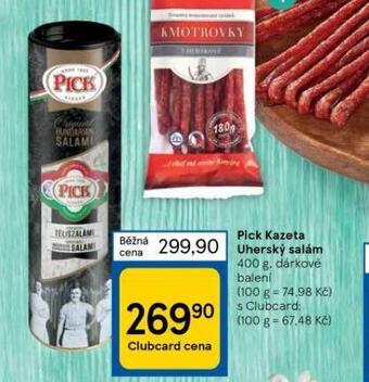 Tesco Pick kazeta uherský salám nabídka