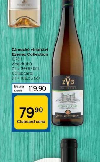 Tesco Zámecké vinařství bzenec collection nabídka