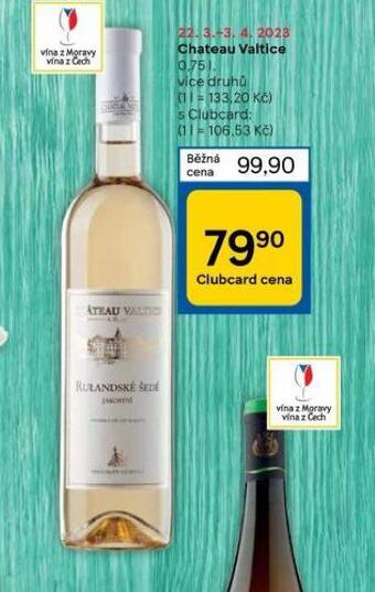 Tesco Chateau valtice nabídka