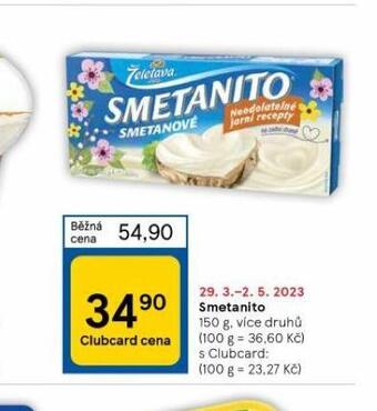 Tesco Smetanito nabídka