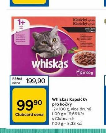 Tesco Whiskas kapsičky pro kočky nabídka