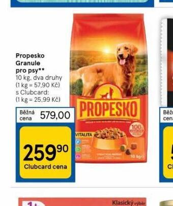 Tesco Propesko granule pro psy nabídka