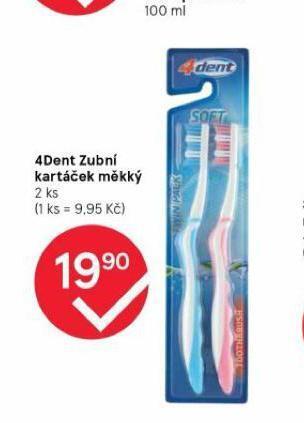 Tesco 4dent zubní kartáček měkký nabídka
