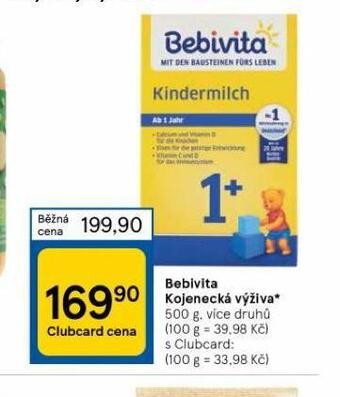 Tesco Bebivita kojenecká výživa nabídka