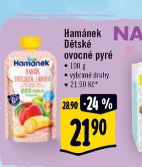 Albert Hamánek dětské ovocné pyré nabídka