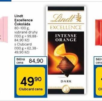 Tesco Lindt excellence čokoláda nabídka