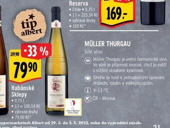 Albert Muller thurgau nabídka
