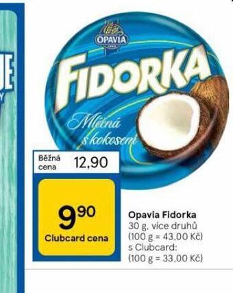 Tesco Opavia fidorka nabídka