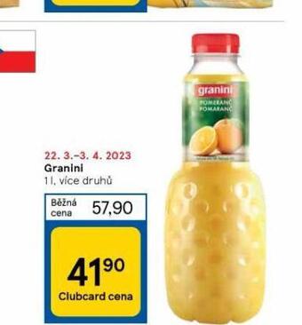 Tesco Granini nabídka