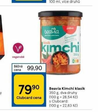 Tesco Beavia kimchi klasik nabídka