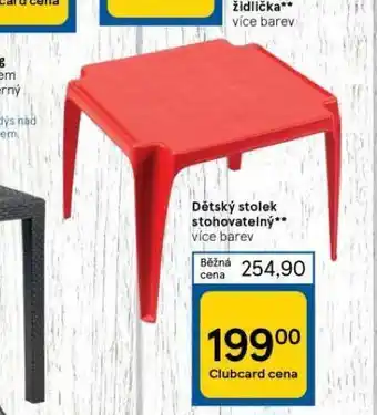 Tesco Dětský stolek stohovatelný nabídka