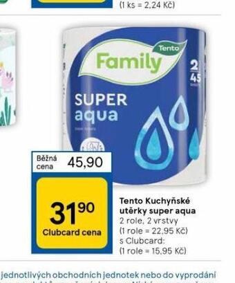 Tesco Tento kuchyňské utěrky nabídka