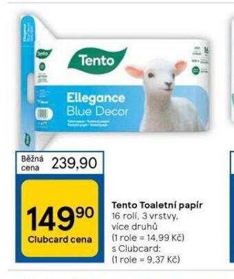 Tesco Tento toaletní papír nabídka