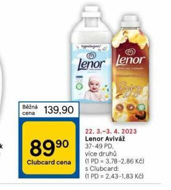Tesco Lenor aviváž nabídka