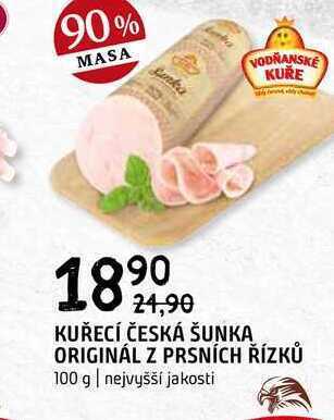 Terno Kuřecí česká šunka originál z prsních řízků 100 g nabídka