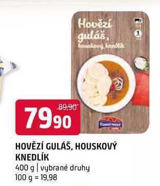 Terno Hovězí guláš, houskový knedlík 400 g nabídka