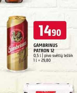 Terno Gambrinus patron 12 0,5 l nabídka