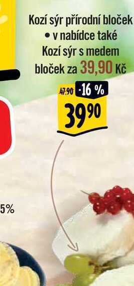 Albert Kozí sýr přírodní bloček • 100 g nabídka