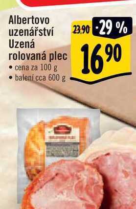 Albert Albertovo uzenářství uzená rolovaná plec 100 g nabídka