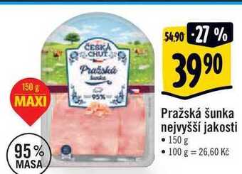 Albert Pražská šunka nejvyšší jakosti 150 g nabídka