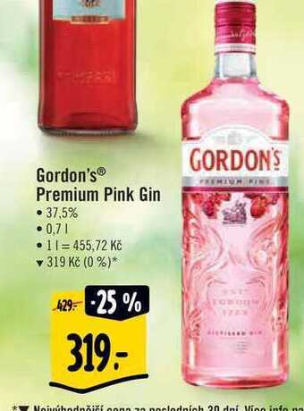 Albert Gordon's premium pink gin 0,7 l nabídka