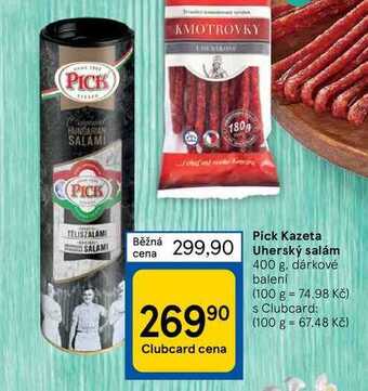 Tesco Pick kazeta uherský salám 400 g nabídka
