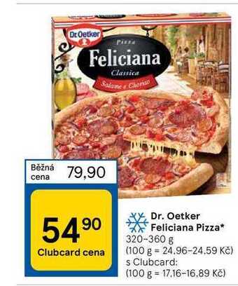 Tesco Dr. oetker feliciana pizza* 320-360 g nabídka