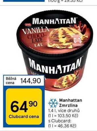 Tesco Manhattan zmrzlina 1,4 l nabídka