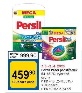 Tesco Persil prací prostředek 54-88 pd nabídka