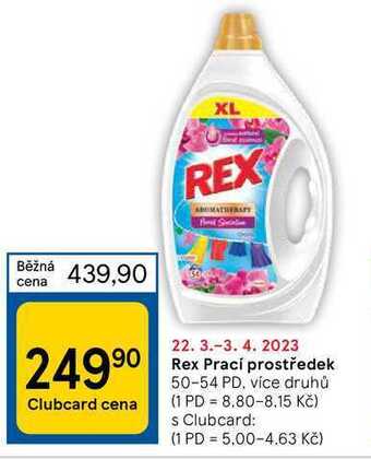 Tesco Rex prací prostředek 50-54 pd nabídka